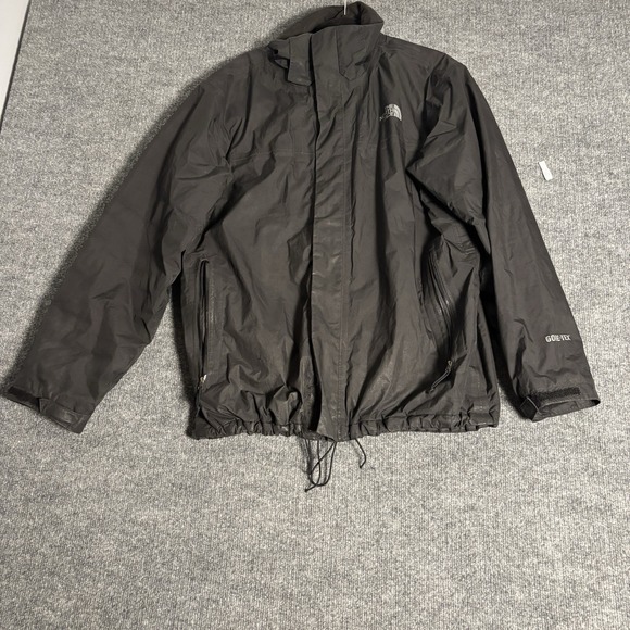 The North Face Jacket Men's L Black Gore-Tex HyVent Windbreaker Outdoor Coat - Picture 1 of 16